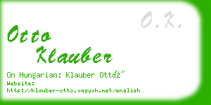 otto klauber business card